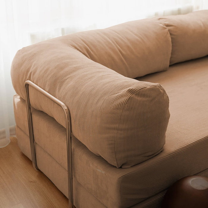 Atelier Del Sofa Nook Sofá-Cama de 3 Plazas en Terciopelo Marrón Atelier Del Sofa Nook Sofá-Cama de 3 Plazas en Terciopelo Marrón